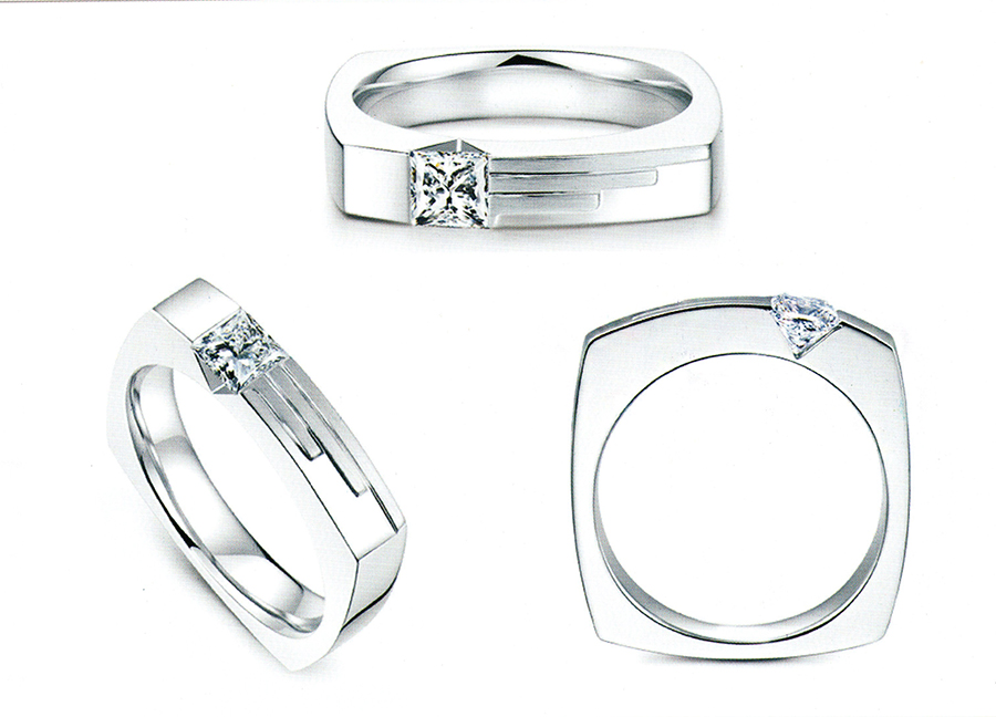 แบบตัวอย่างแหวนชายเพชรแท้ทองคำแท้แหวนชูแหวนแต่งงานแหวนคู่1572
