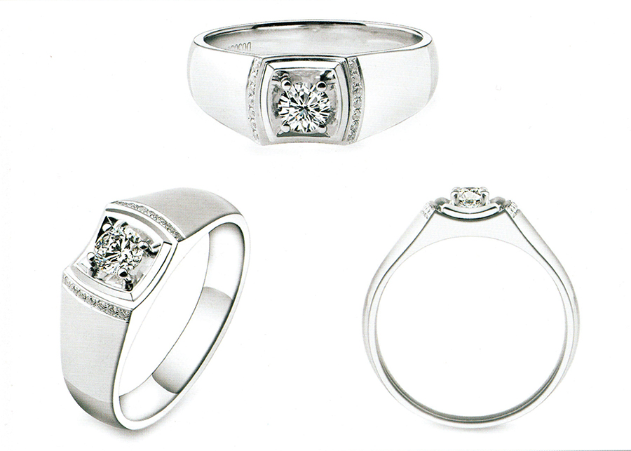 แบบตัวอย่างแหวนชายเพชรแท้ทองคำแท้แหวนชูแหวนแต่งงานแหวนคู่1721