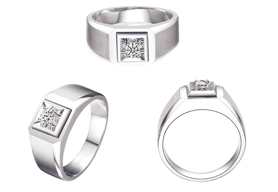 แบบตัวอย่างแหวนชายเพชรแท้ทองคำแท้แหวนชูแหวนแต่งงานแหวนคู่1761
