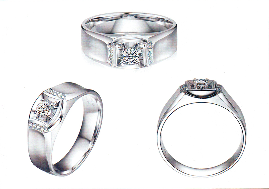 แบบตัวอย่างแหวนชายเพชรแท้ทองคำแท้แหวนชูแหวนแต่งงานแหวนคู่1772