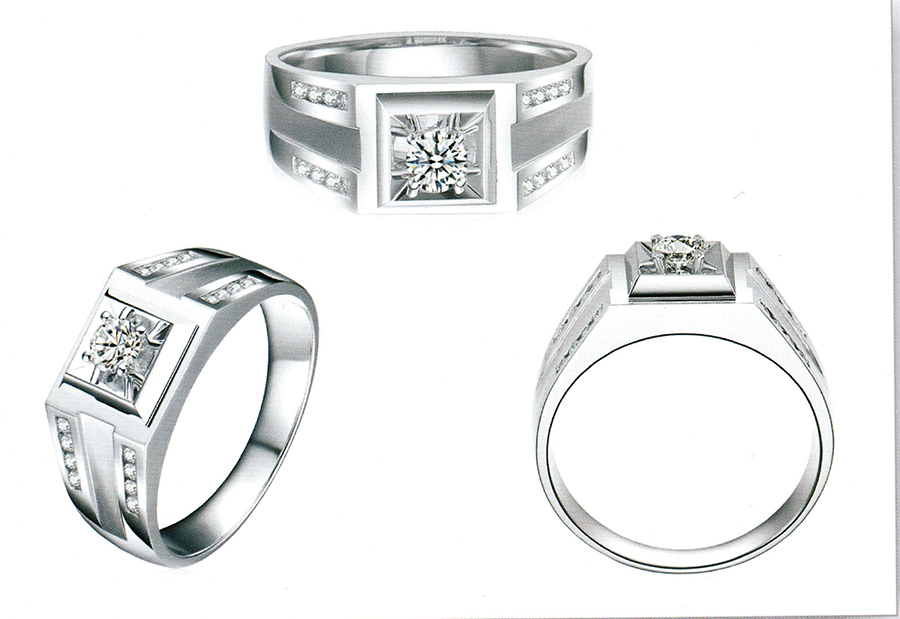 แบบตัวอย่างแหวนชายเพชรแท้ทองคำแท้แหวนชูแหวนแต่งงานแหวนคู่1782