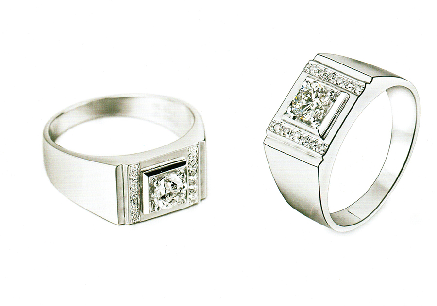 แบบตัวอย่างแหวนชายเพชรแท้ทองคำแท้แหวนชูแหวนแต่งงานแหวนคู่1911
