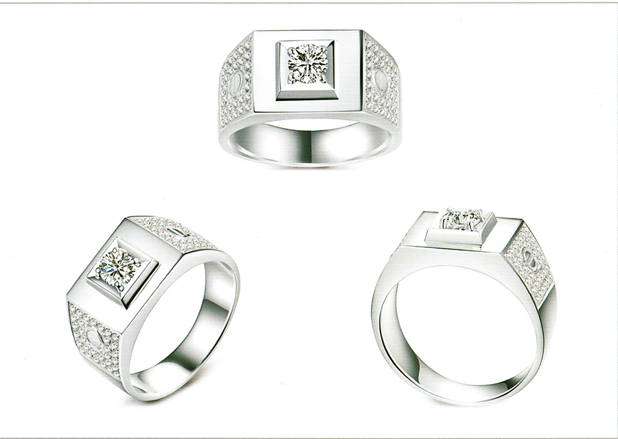 แบบตัวอย่างแหวนชายเพชรแท้ทองคำแท้แหวนชูแหวนแต่งงานแหวนคู่1941