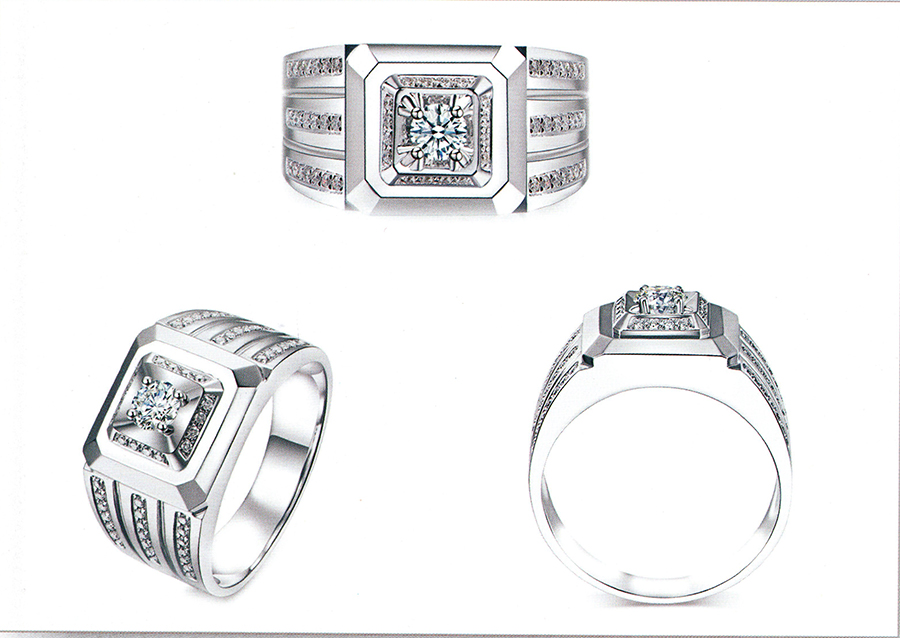 แบบตัวอย่างแหวนชายเพชรแท้ทองคำแท้แหวนชูแหวนแต่งงานแหวนคู่2042