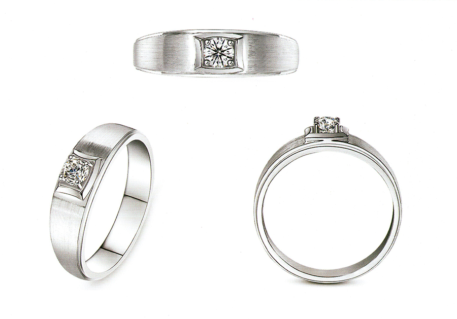 แบบตัวอย่างแหวนชายเพชรแท้ทองคำแท้แหวนชูแหวนแต่งงานแหวนคู่2091