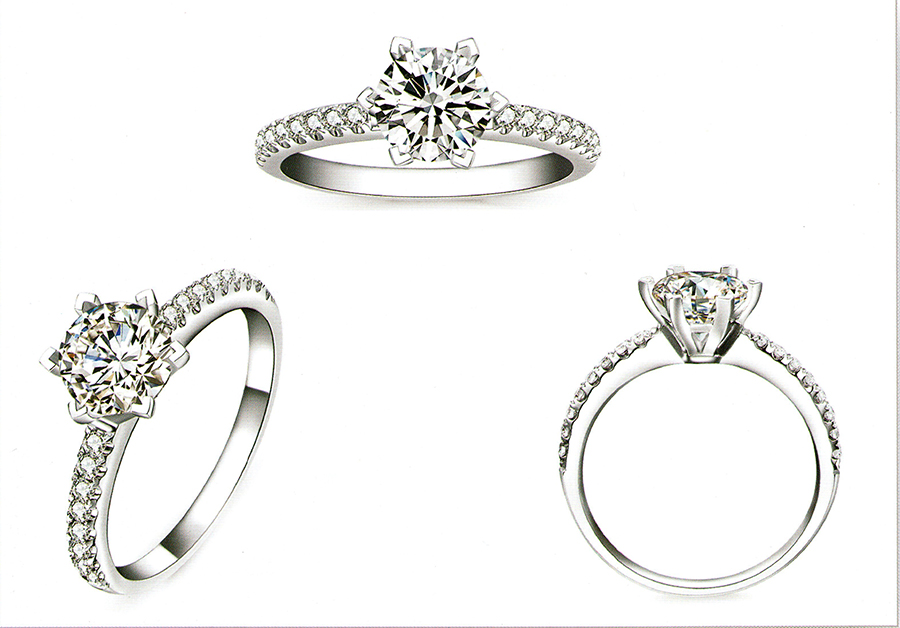 แบบตัวอย่างแหวนเพชรแท้ทองคำแท้แหวนชูแหวนแต่งงานแหวนคู่1061