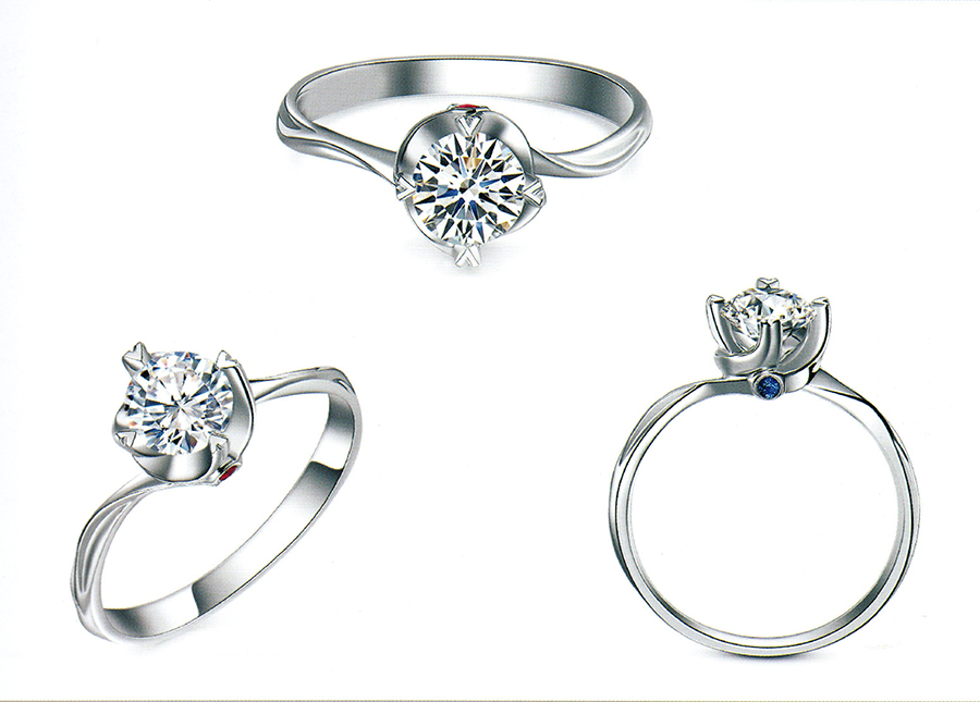 แบบตัวอย่างแหวนเพชรแท้ทองคำแท้แหวนชูแหวนแต่งงานแหวนคู่1131