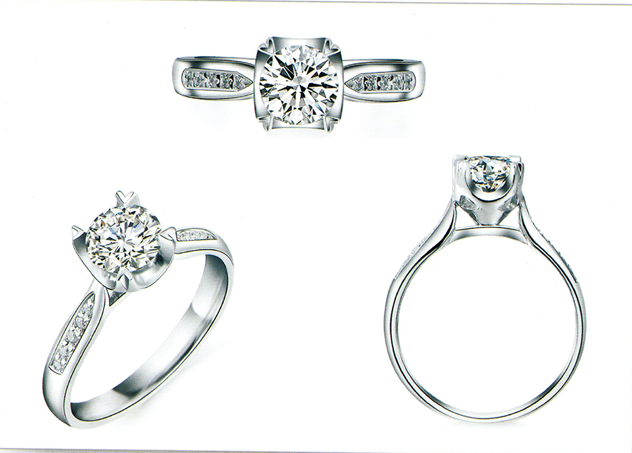 แบบตัวอย่างแหวนเพชรแท้ทองคำแท้แหวนชูแหวนแต่งงานแหวนคู่1162