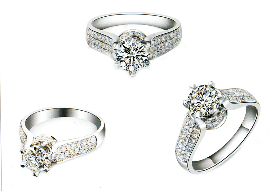 แบบตัวอย่างแหวนเพชรแท้ทองคำแท้แหวนชูแหวนแต่งงานแหวนคู่1232