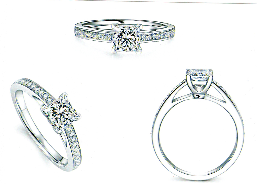 แบบตัวอย่างแหวนเพชรแท้ทองคำแท้แหวนชูแหวนแต่งงานแหวนคู่1321